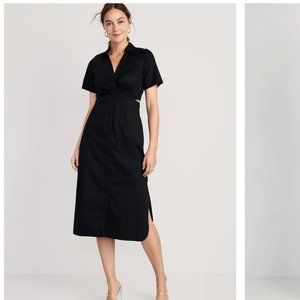 Cut out Midi Shirt Dress